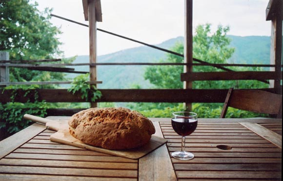 Chateau du Blat: frisches Brot und Wein